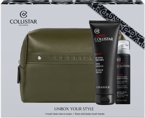 Collistar SET (UOMO SHOWER GEL 250ML + MINI FOAM 75ML + POUCH) 3