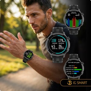 Smartwatch męski zegarek GPS AMOLED MENU PL WODOODPORNY 500mAh + 3 paski 15