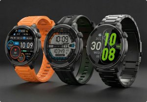 Smartwatch męski zegarek GPS AMOLED MENU PL WODOODPORNY 500mAh + 3 paski 16