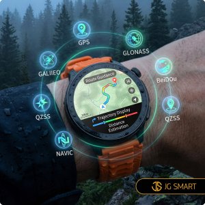 Smartwatch męski zegarek GPS AMOLED MENU PL WODOODPORNY 500mAh + 3 paski 5