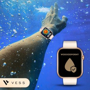 Smartwatch VESS SMARTWATCH ZEGAREK DAMSKI ZŁOTY WODOODPORNY SMS ROZMOWY PL MENU + 4 PASKI 10