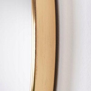 Lustro ścienne wiszące okrągłe ze złotą ramą nowoczesne duże 50cm 3