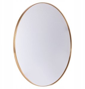 Lustro ścienne wiszące okrągłe ze złotą ramą nowoczesne duże 50cm 4