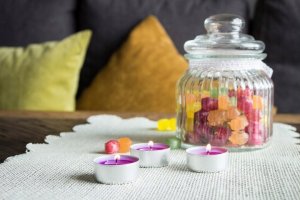 Świeczki podgrzewacze tealight parafinowe Malina - Lawenda 6szt Aura 2