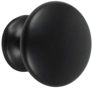 Domino Uchwyt gałka czarna metalowa stylowa do mebli lakierowana 2,8 cm 1szt 2