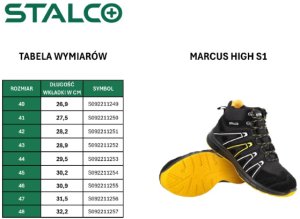 Stalco Obuwie robocze trzewiki r.43 MARCUS HIGH S1 5
