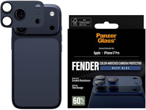 PanzerGlass Szkło hartowane na obiektyw Fender Camera Protector do iPhone 17 Pro niebieski 2