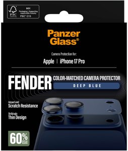 PanzerGlass Szkło hartowane na obiektyw Fender Camera Protector do iPhone 17 Pro niebieski 3