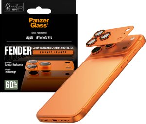 PanzerGlass Szkło hartowane na obiektyw Fender Camera Protector do iPhone 17 Pro pomarańczowy 5
