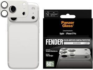 PanzerGlass Szkło hartowane na obiektyw Fender Camera Protector do iPhone 17 Pro srebrny 2