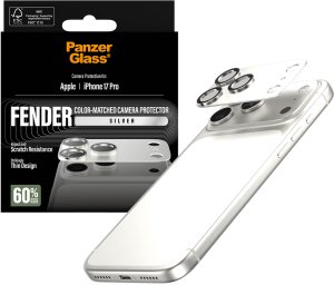 PanzerGlass Szkło hartowane na obiektyw Fender Camera Protector do iPhone 17 Pro srebrny 5