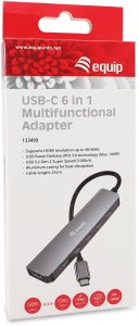 Stacja/replikator Equip stacja dokująca przewodowa USB 3.2 Gen 2 (3.1 Gen 2) Type-C Szary 4