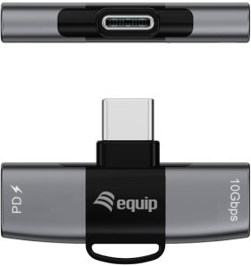 Adapter USB Equip USB-C - USB-C x2 Szary  (133479) 2