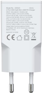 Ładowarka Equip 245523 ładowarka do urządzeń przenośnych Uniwersalne Biały Prąd przemienny Szybkie ładowanie Wewnętrzna 2