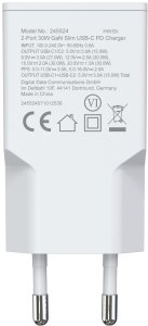 Ładowarka Equip 245524 ładowarka do urządzeń przenośnych Uniwersalne Biały Prąd przemienny Szybkie ładowanie Wewnętrzna 2
