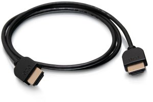 C2G 2ft 4K HDMI Cable - Ultra Flexible Cable with Low Profile Connectors - Kabel HDMI - HDMI męski zu HDMI męski - 61 cm - podwójna izolacja - czarny 4