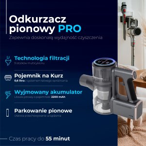 Odkurzacz pionowy Adler AD 7062 PRO LED 18