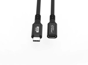 Kabel USB MicroConnect USB-C - USB-C 0.15 m Czarny (Premium USB-C cable Extender) 3