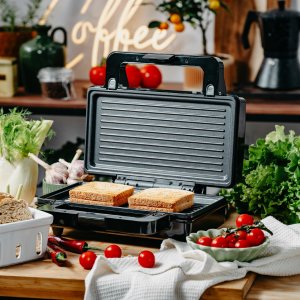 Opiekacz Do Kanapek 2W1 Panini Grill Elektryczny Toster 1400W Nie Przywiera 4