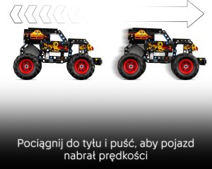 LEGO Technic Monster Jam Grave Digger Ogień i lód (42219) 3