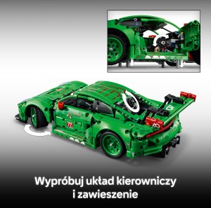 LEGO Technic Samochód Porsche 911 GT3 R REXY AO Racing (42224) 3