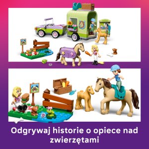 LEGO Friends Przyczepa z koniem i źrebaczkiem (42695) 4