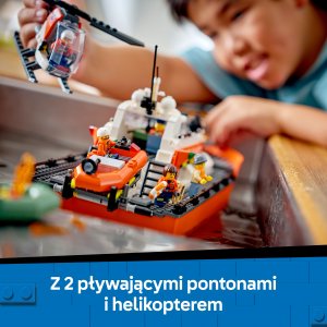 LEGO City Łódź ratunkowa i helikopter straży przybrzeżnej (60504) 4