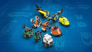 LEGO City Zestaw z samolotem, ciężarówką serwisową i poduszkowcem (60505) 5