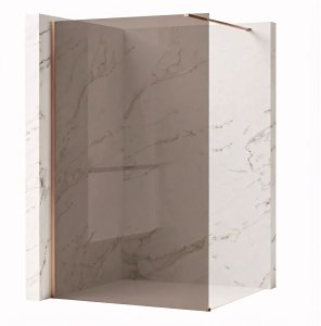 Rea Kabina prysznicowa Walk-In Flexi Brown / Brush Copper 140 2