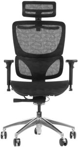Fotel biurowy ERGONEW S1A czarny siatka STEMA 2