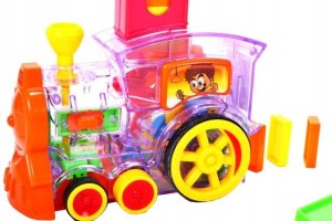 Domino- Ciuchcia dla dzieci do układania z klockami 3