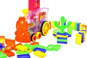 Domino- Ciuchcia dla dzieci do układania z klockami 6