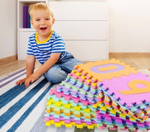 Puzzle piankowe dla dzieci w torbie CYFERKI I LITERKI 29 x 29 cm - 36 szt. 13