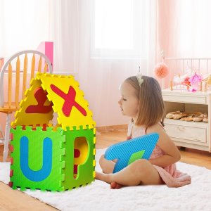 Puzzle piankowe dla dzieci w torbie CYFERKI I LITERKI 29 x 29 cm - 36 szt. 6