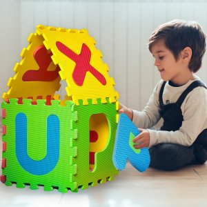 Puzzle piankowe dla dzieci w torbie CYFERKI I LITERKI 29 x 29 cm - 36 szt. 7