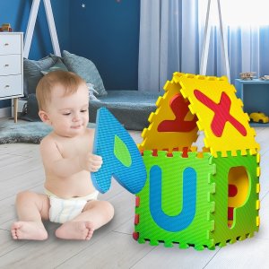 Puzzle piankowe dla dzieci w torbie CYFERKI I LITERKI 29 x 29 cm - 36 szt. 8