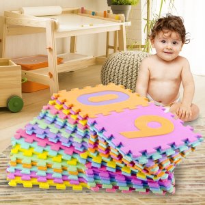 Puzzle piankowe dla dzieci w torbie CYFERKI I LITERKI 29 x 29 cm - 36 szt. 10