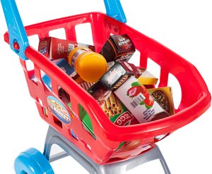 Kasa fiskalna sklepowa z wózkiem i produktami 11