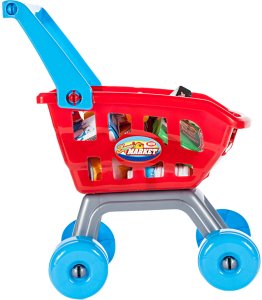 Kasa fiskalna sklepowa z wózkiem i produktami 13