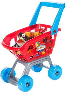 Kasa fiskalna sklepowa z wózkiem i produktami 4