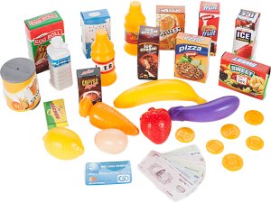 Kasa fiskalna sklepowa z wózkiem i produktami 5