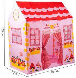 Namiot Domek Różowy Dla Dzieci Do Domu i Ogrodu 2