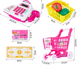 Kasa Fiskalna Sklepowa z Wózkiem na Zakupy i Dźwiękiem 3