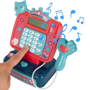 Kasa Sklepowa Fiskalna z Koszykiem, Dźwiękiem i Kotkiem 11