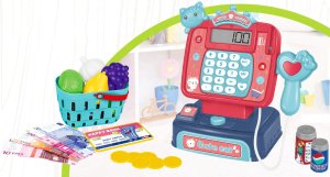 Kasa Sklepowa Fiskalna z Koszykiem, Dźwiękiem i Kotkiem 2