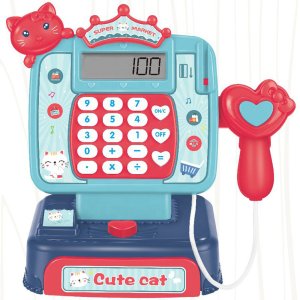 Kasa Sklepowa Fiskalna z Koszykiem, Dźwiękiem i Kotkiem 4