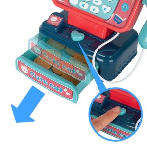 Kasa Sklepowa Fiskalna z Koszykiem, Dźwiękiem i Kotkiem 10