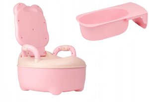 Nocnik Żabka Dla Dzieci z Oparciem i Wyjmowanym Pojemnikiem 2