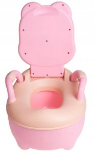 Nocnik Żabka Dla Dzieci z Oparciem i Wyjmowanym Pojemnikiem 3