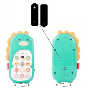Telefon Muzyczny Dinozaur Dino Interaktywny Dla Malucha Do zabawy 7